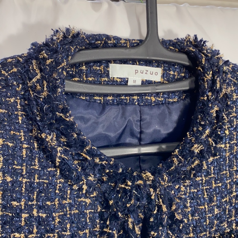 New Open Front With Clasp Tweed Jacket - image 3